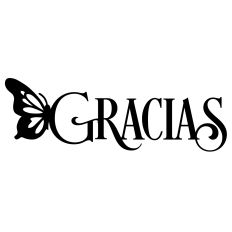 Gracias Butterfly Spanish Word Thank You Quote