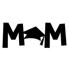 Mom Mum Graduate Cap Word