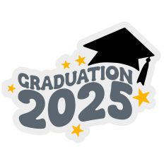 Graduation 2025 Graduate Cap Layered Quote