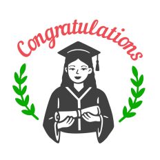 Graduation congratulations girl