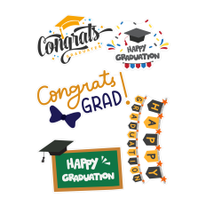 Graduation SVG Sticker Bundle | Congrats Grad Cut Files for Cricut & Silhouette