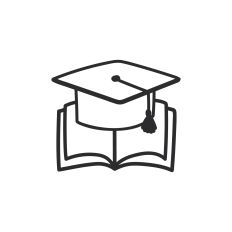Graduation Cap with Book