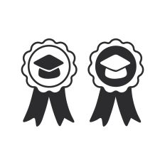 Graduation Ribbon Badge Duo