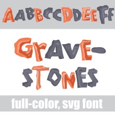 Gravestones Color Font