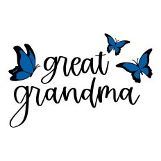 Great Grandma with Butterflies
