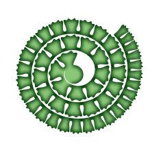 Green Spiral Flower 84