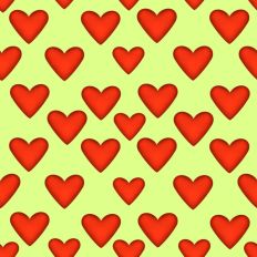 Hearts pattern paper, green background