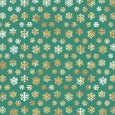 Green and Gold Foiled Snowflake Background