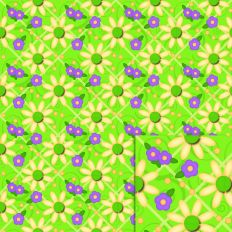 Spring Daisies Green