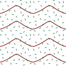 Green Sprinkles and Red Wavy Stripes - Christmas Tree Cake