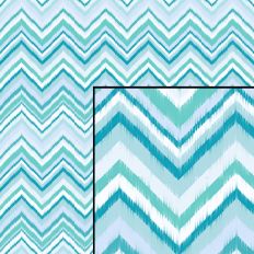 Ikat Blue Geometric Zigzag Chevron Stripe Geometric Seamless Pattern
