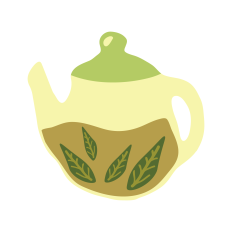 Loose Leaf Green Tea in Teapot