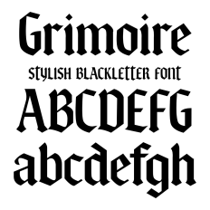Grimoire Trendy Gothic Blackletter Font
