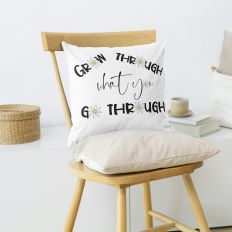Grow Through What You Go Through DIY Daisy Cutting Design Pillow