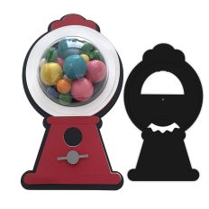 Gumball Machine Dome Candy Card Dial Back