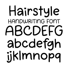 BFC Hairstyle Handwriting Cute Planner Goodnotes Font