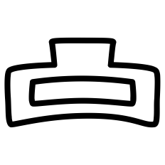 Hair Clip Outline