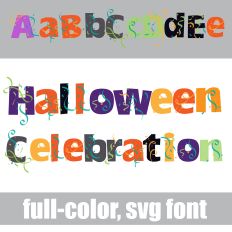 Halloween Celebration Color Font
