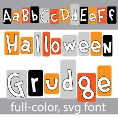 Halloween Grudge Color Font