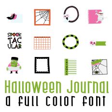 Halloween Brigade - Journaling  Full Color Font