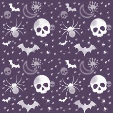 Halloween Skulls, Bats and Spiders Pattern 