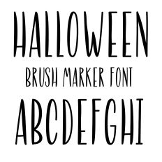 Halloween brush marker font 