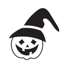 Halloween Jack with Witch Hat