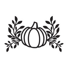 Pumpkin with leaves