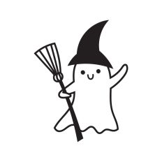 Ghost with broom