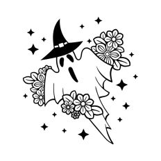 Floral Halloween Ghost