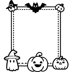 rectangular halloween frame