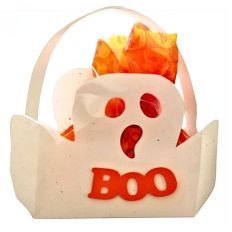 Halloween Ghost Trick or Treat Basket 3D SVG