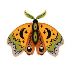 Spooky Halloween Moon Moth, Print and Cut Design