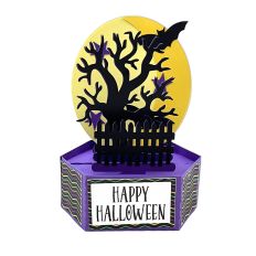 Halloween Night Platform Pop Up Box Card