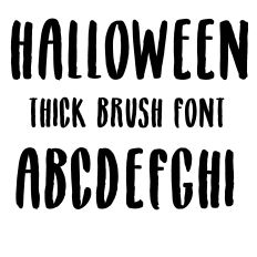 Halloween thick brush font
