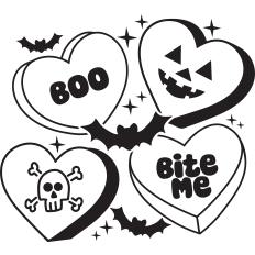 Halloween Candy Hearts