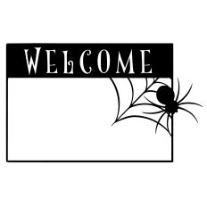 Halloween Welcome Sign with Spider 