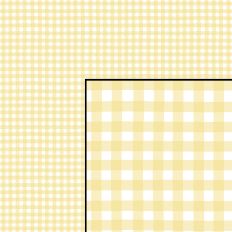 Hand Drawn Gingham Plaid Checks Butter Yellow and White Seamless Pattern