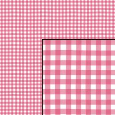 Hand Drawn Gingham Plaid Checks Raspberry Pink