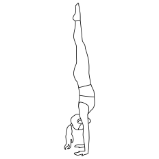 Handstand Girl Outline