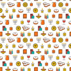 Hanukkah festive pattern
