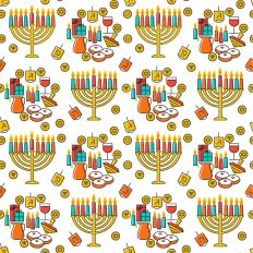 Hanukkah festive pattern