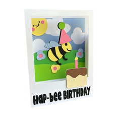 Hap-Bee Birthday Card - 3D Card