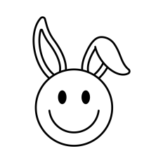 Easter Bunny SVG | Easter SVG | Happy Face SVG