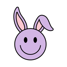 Easter Bunny SVG | Easter SVG | Happy Face SVG