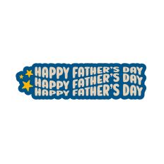 Happy Father's Day Retro Wavy Layered Quote