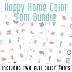 Happy Home Color Font Bundle