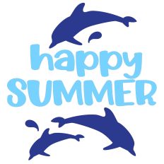 Happy Summer Dolphin Design 