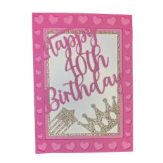 Happy 40th Birthday Layered Card
