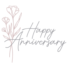 Happy Anniversary Floral Art